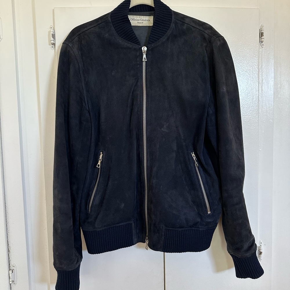 Officine Generale Suede Bomber Jacket